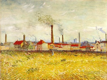  Gogh Oil Painting - Factories at Asnieres Seen from the Quai de Clichy Vincent van Gogh